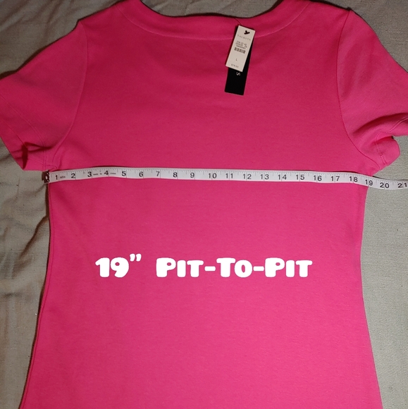 Talbots Pink Shift Dress 100% Cotton Right Shoulder Zip Split Seams Grey Piping - Picture 13 of 14